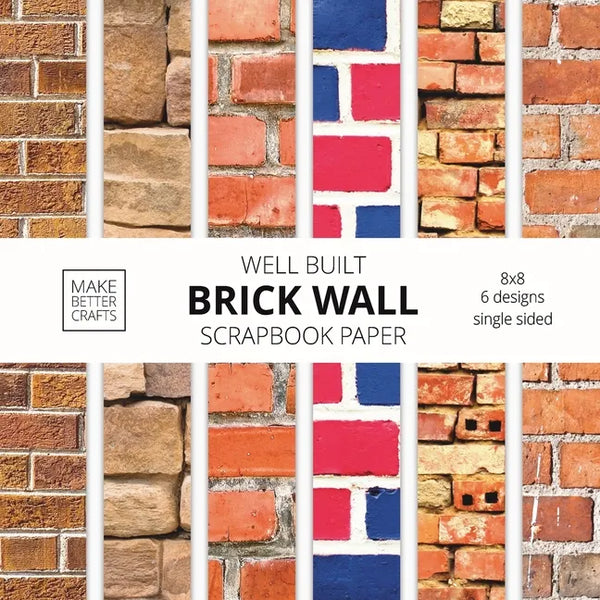 Brick Wall Scrapbook Paper Decorative Craft Background Design Paperback Art Book