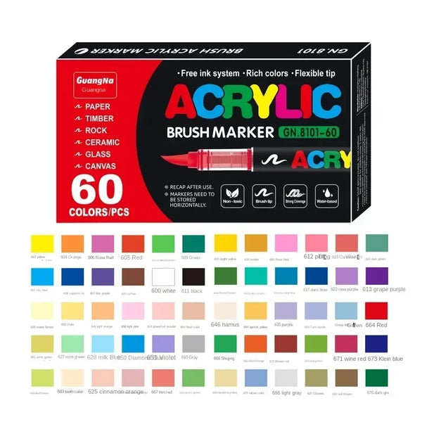 Acrylic Paint Pens Brush Tip DIY Craft Markers